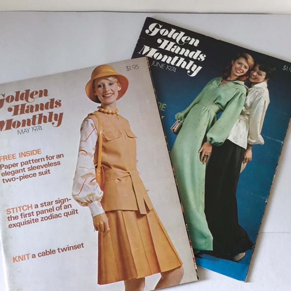 Golden Hands May and June 1974 Dress Patterns Magazines